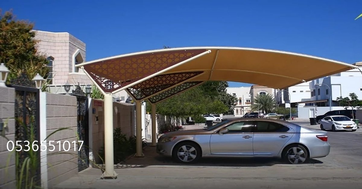 تصميم وتنفيذ مظلات سيارات حديثة وثابتة بمواد مقاومة للعوامل الجوية